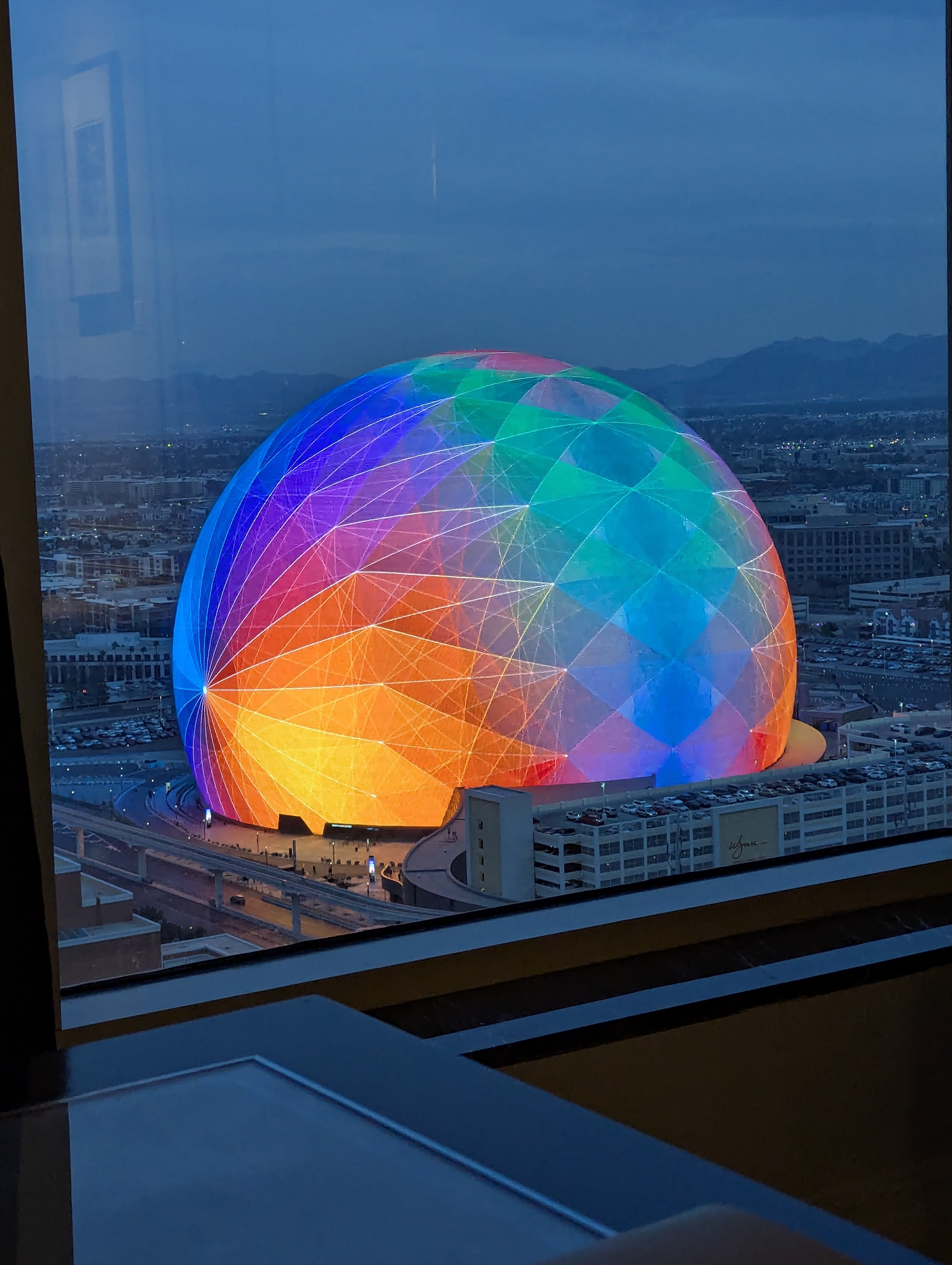 Las Vegas, The Sphere as seen from The Venetian